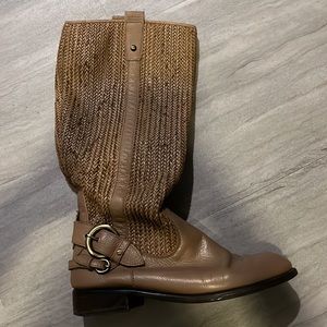 Anthropologie woven tall boots - size 9